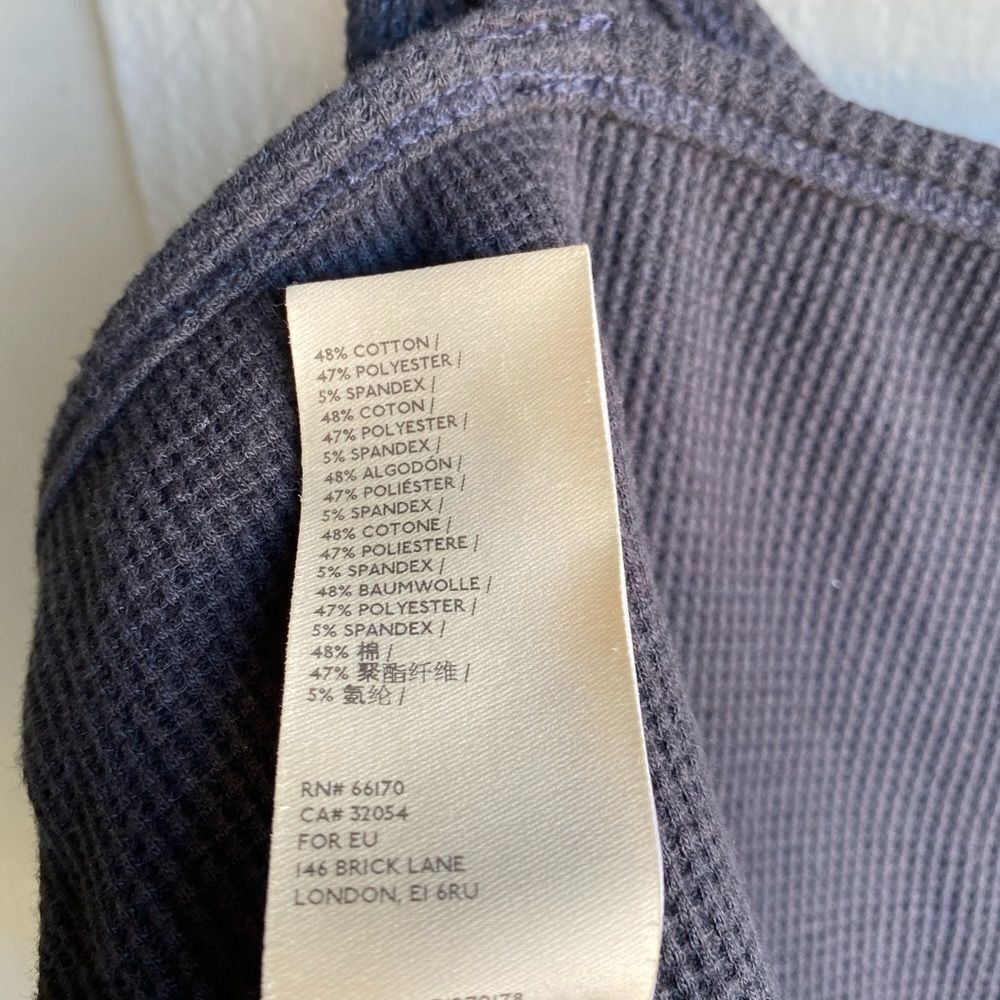 Anthropologie Saturday Sunday black ribbed scallop hem tank top Size: 1X - Picture 5 of 6